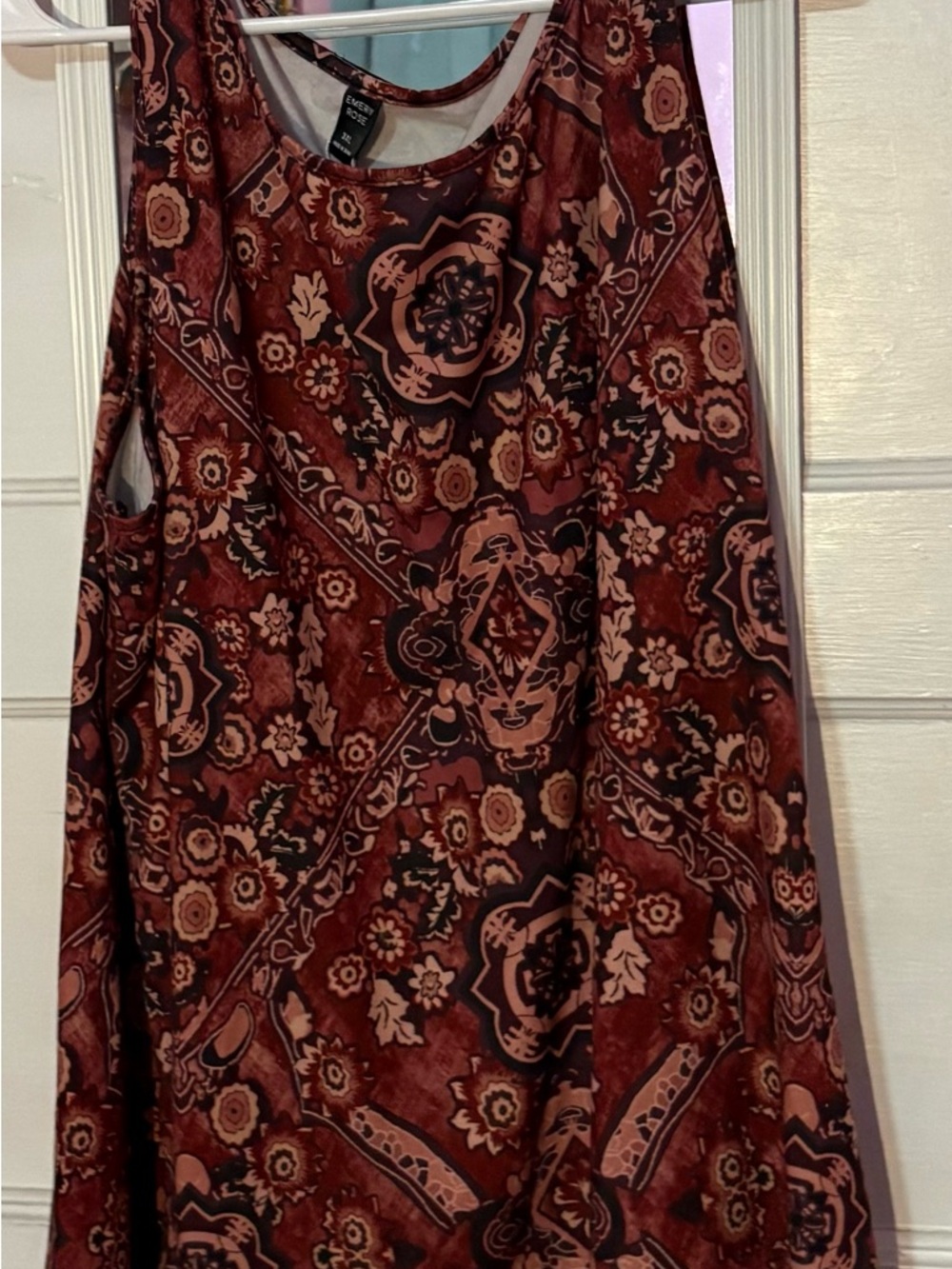 Eddie Bauer Women's Rust Floral Tank Top